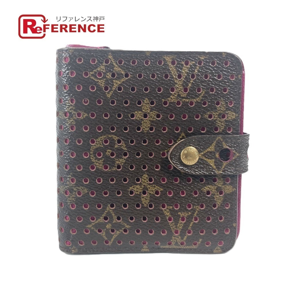 Louis Vuitton Monogram Perfo Zip Wallet bi fold Fuchsia Pink